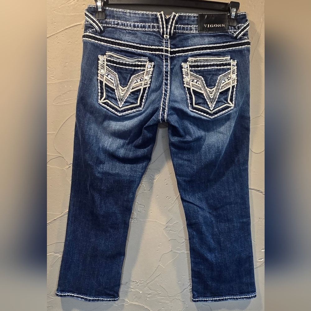 💥Vigoss Women's Dark Blue Cropped Jeans - Picture 6 of 7